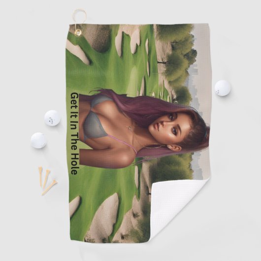 Hottie auf dem Kurs Golfhandtuch (Insitu)