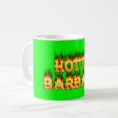 Hottie Barbara Feuer und Flammen. Kaffeetasse (Vorderseite Links)