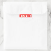 Hottie-Briefmarke Runder Aufkleber (Tasche)