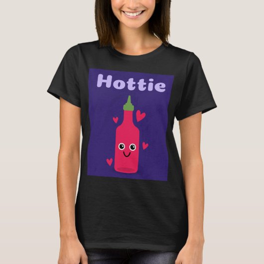 HOTTIE FUNNY PUN HOT SAUCE T - SHIRT (Vorderseite)