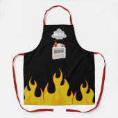 Hottie Kitchen Feuer Flammen Schürze (Vorderseite)