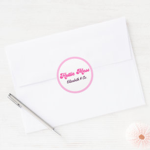 Hottie Mess Hot Pink Junggesellinnen-Abschiedspart Runder Aufkleber
