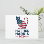 Hotties for Harris 2024 Cat Ladys Kamala Harris Einladung (Stehend Vorderseite)