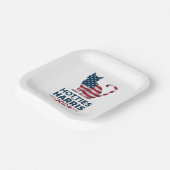 Hotties for Harris 2024 Cat Ladys Kamala Harris Pappteller (Gewinkelt)