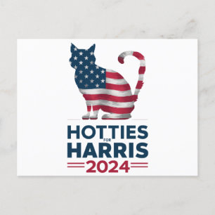 Hotties for Harris 2024 Cat Ladys Kamala Harris Postkarte