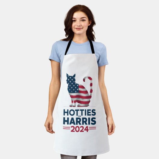 Hotties for Harris 2024 Cat Ladys Kamala Harris Schürze (Getragen)