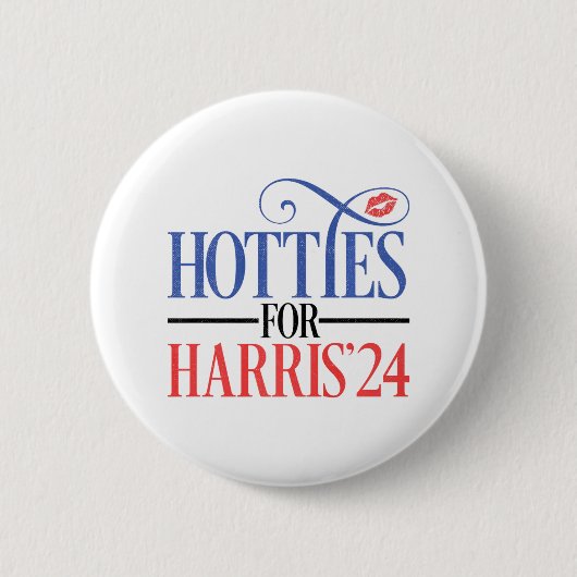 Hotties für Harris 2024 Button (Vorderseite)