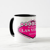 Hotty Pink Las Vegas Logo Tasse (Vorderseite Links)