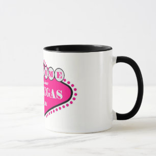 Hotty rosa Las Vegas Zeichen-Logo-Tasse Tasse