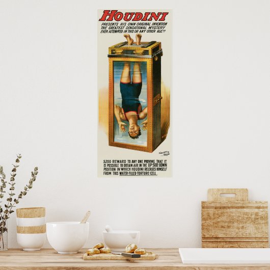 Houdini Advertising Poster , 1913 (Küche)