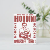 Houdini, der Handschellen König Postkarte (Stehend Vorderseite)