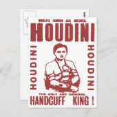 Houdini, der Handschellen König Postkarte (Vorne/Hinten)