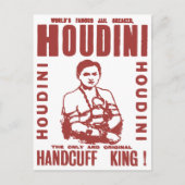 Houdini, der Handschellen König Postkarte (Vorderseite)