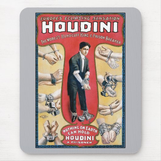 Houdini Handschellen-König Mousepad (Vorne)