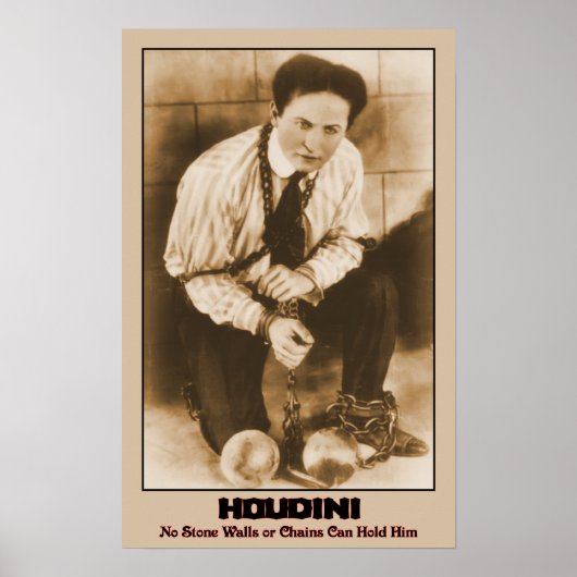 HOUDINI - Keine Steinwände oder Ketten können ihn Poster (Vorne)