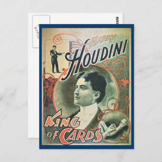 Houdini Postcard Postkarte (Vorne/Hinten)