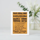 Houdini-Poster Postkarte (Stehend Vorderseite)