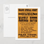 Houdini-Poster Postkarte (Vorne/Hinten)