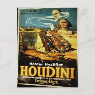 Houdini, 'The Literary Digest' Vintage-Theater Postkarte