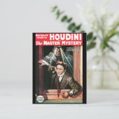 Houdini, The Mastery Mystery Vintage Poster 1919 Postkarte (Stehend Vorderseite)