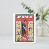 Houdini ~ Vintag Handcuff Escape Artist Postkarte (Stehend Vorderseite)