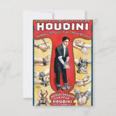 Houdini Vintag Magician Save The Date (Vorderseite)