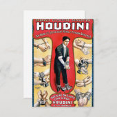 Houdini Vintag Magician Save The Date (Vorne/Hinten)