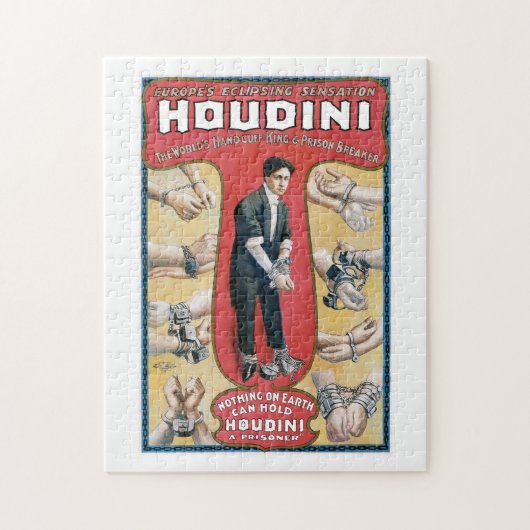 Houdini ~ Vintage Handschellen-Entfesselung Puzzle (Vertikal)