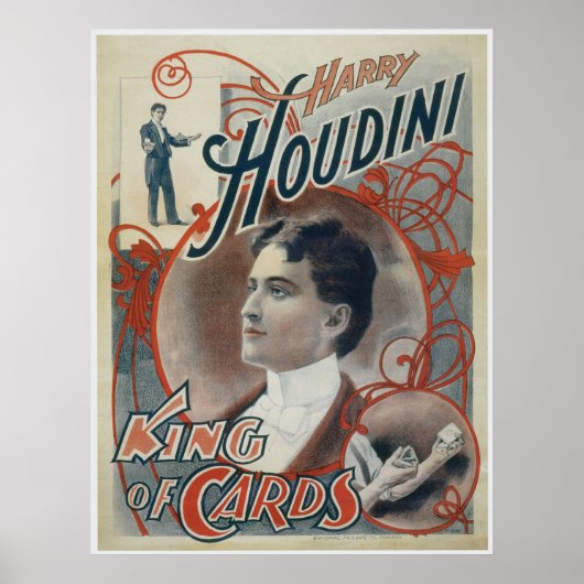 Houdini ~ Vintager Zauberkönig Poster (Vorne)