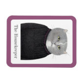 HOUEKEEPER CAT 3x4 Flexible Magnet + Text (Horizontal)