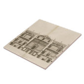 Houghton Hall: Abschnitt der Westfront, graviert Fliese (Seite)