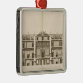 Houghton Hall: Abschnitt der Westfront, graviert Silbernes Ornament (Rechts)