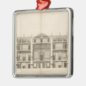 Houghton Hall: Abschnitt der Westfront, graviert Silbernes Ornament (Links)