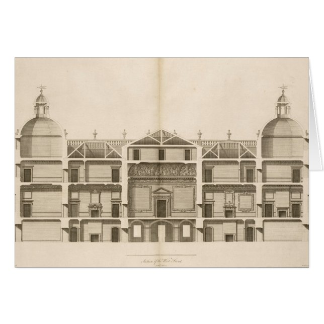 Houghton Hall: Teil der Westfront graviert (Vorderseite (Horizontal))