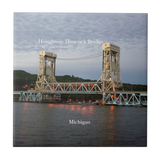 Houghton Hancock Bridge Dusk Fliesen (Vorderseite)