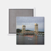 Houghton Hancock Bridge Dusk-Magnet Magnet (Vorderseite/Rückseite)