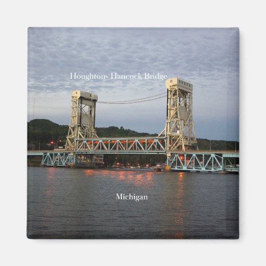 Houghton Hancock Bridge Dusk-Magnet Magnet (Vorne)