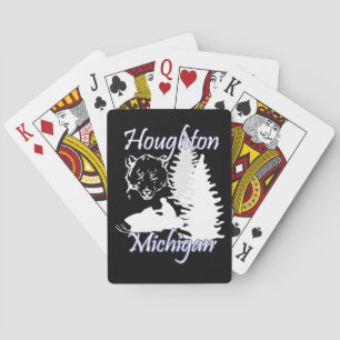 Houghton Michigan Snowmobile-Bärn-Spielkarten Spielkarten