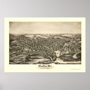 Houlton, ICH panoramische Karte - 1894 Poster