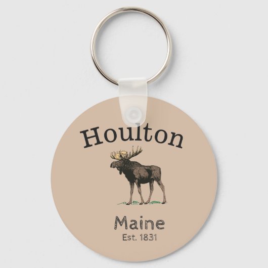 Houlton Maine Moose Schlüsselanhänger (Vorderseite)