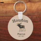 Houlton Maine Moose Schlüsselanhänger (Vorderseite)