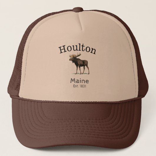 Houlton Maine Moose Truckerkappe (Vorderseite)
