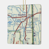 Houlton Maine Vintag Map Keramikornament (Links)
