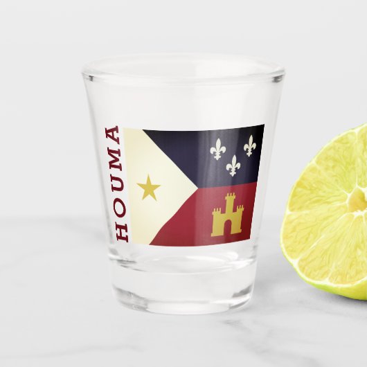 Houma, Louisiana Schnapsglas (Vorderseite)