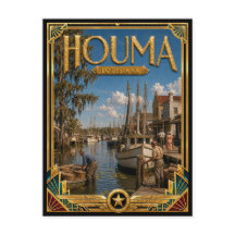 Houma Louisiana Vintage Art Deco Golden Age