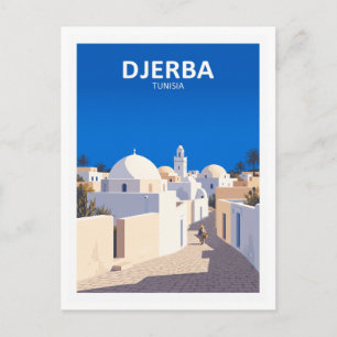 Houmt Souk und die weiß getünchten Kuppeln von Dje Postkarte
