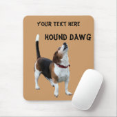 Hound Dawg Beagle Funny Dog Mousepad (Mit Mouse)
