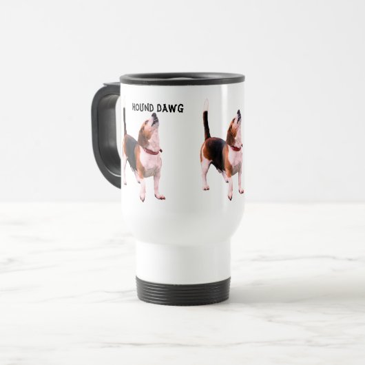 Hound Dawg Beagle Funny Dog Reisebecher (Vorderseite Links)