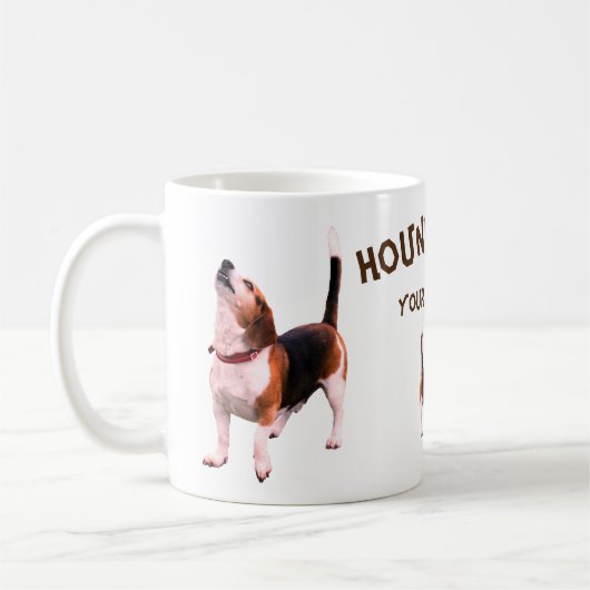 Hound Dawg Beagle Funny Personalisiert Kaffeetasse (Links)