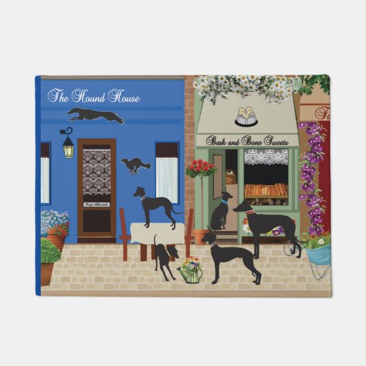 Hound Day Out -v2 ln Fußmatte (Vorderseite)